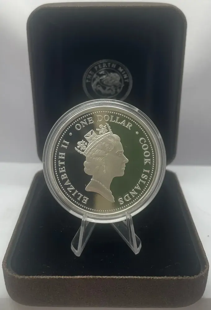 2004 Silver 1 Ounce Proof Coin Steam Train Sesquicentennial product image