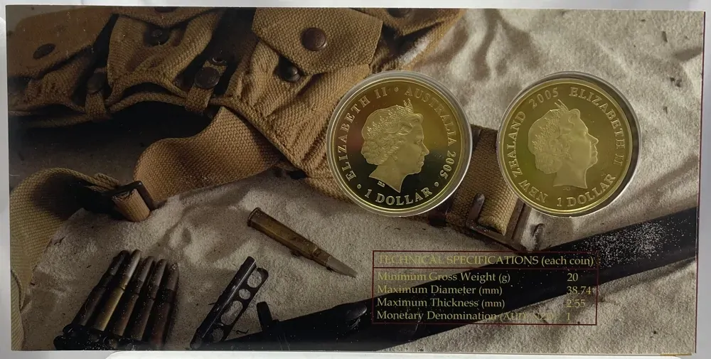 2005 ANZAC Bronze 2 Coin Set product image