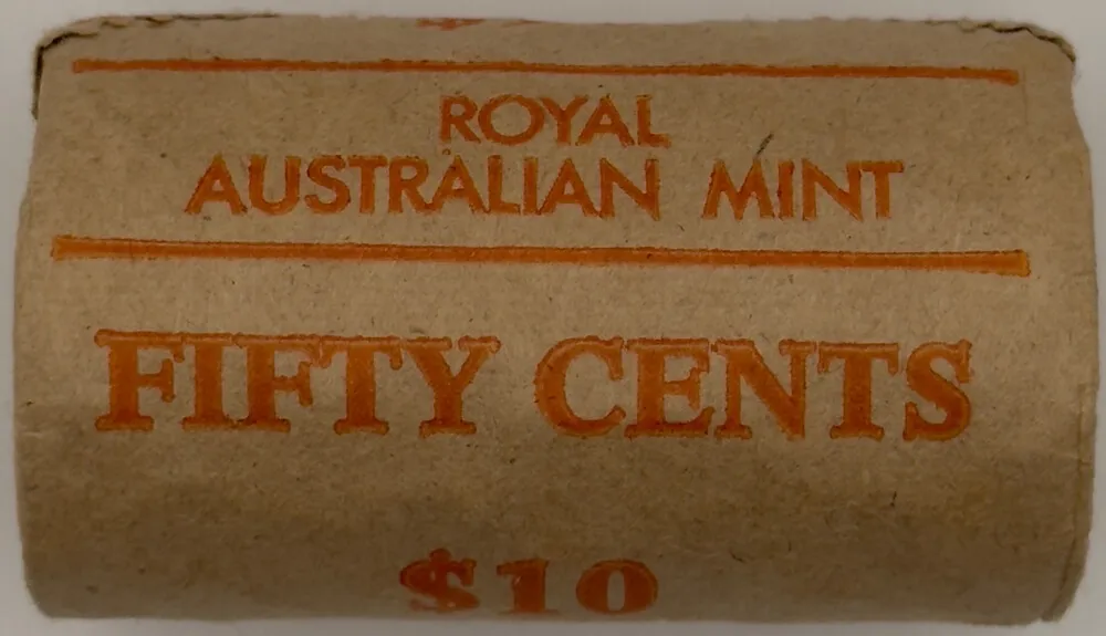 1982 50 Cent Coin Mint Roll Brisbane Commonwealth Games Heads/Tails product image
