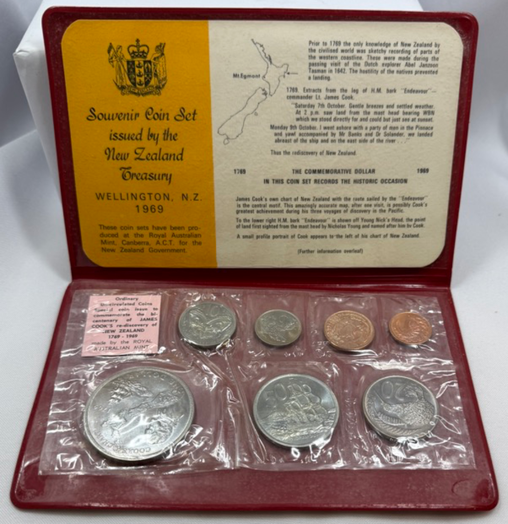 New Zealand 1969 Uncirculated Coin Set product image