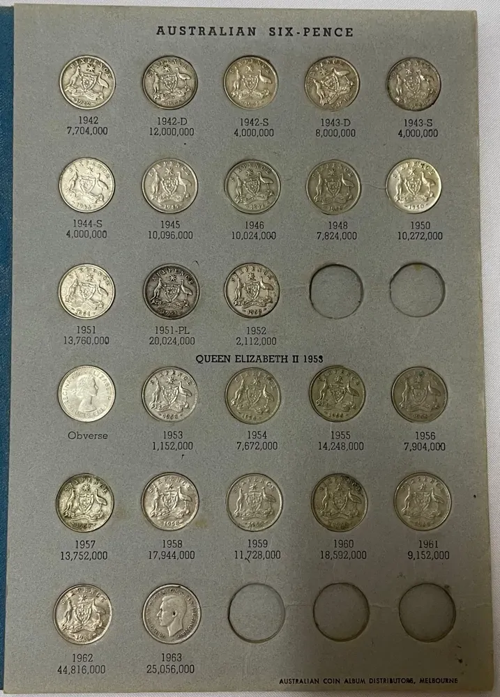 Date Set of Australian Sixpences product image