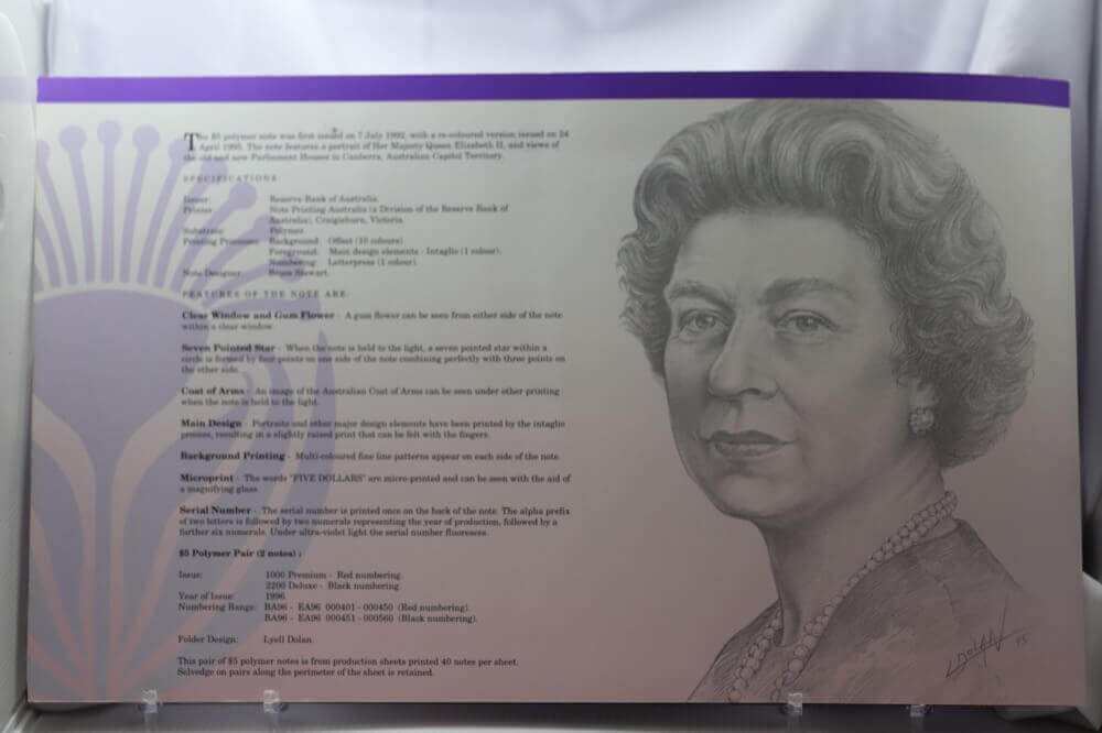 1996 Five Dollar Uncut Vertical Pair Deluxe product image