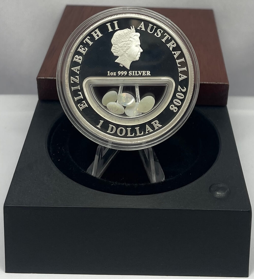 2008 Silver 1 Ounce Proof Coin Treasures Of Australia Opals product image