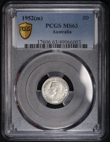 1952 Threepence Choice Unc (PCGS MS63) product image