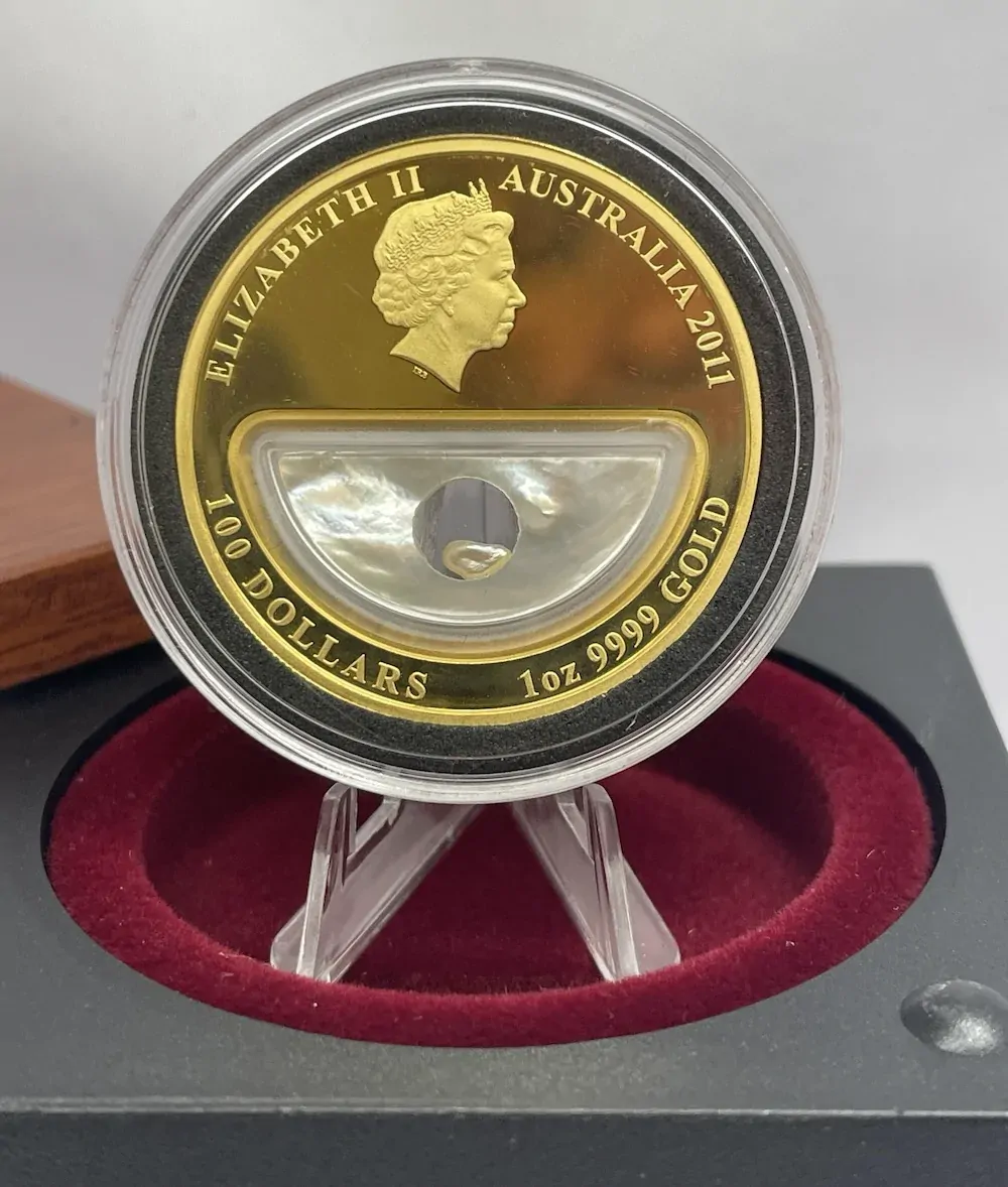 2011 Gold 1oz Proof Coin Treasures of Australia Pearls No Lid product image