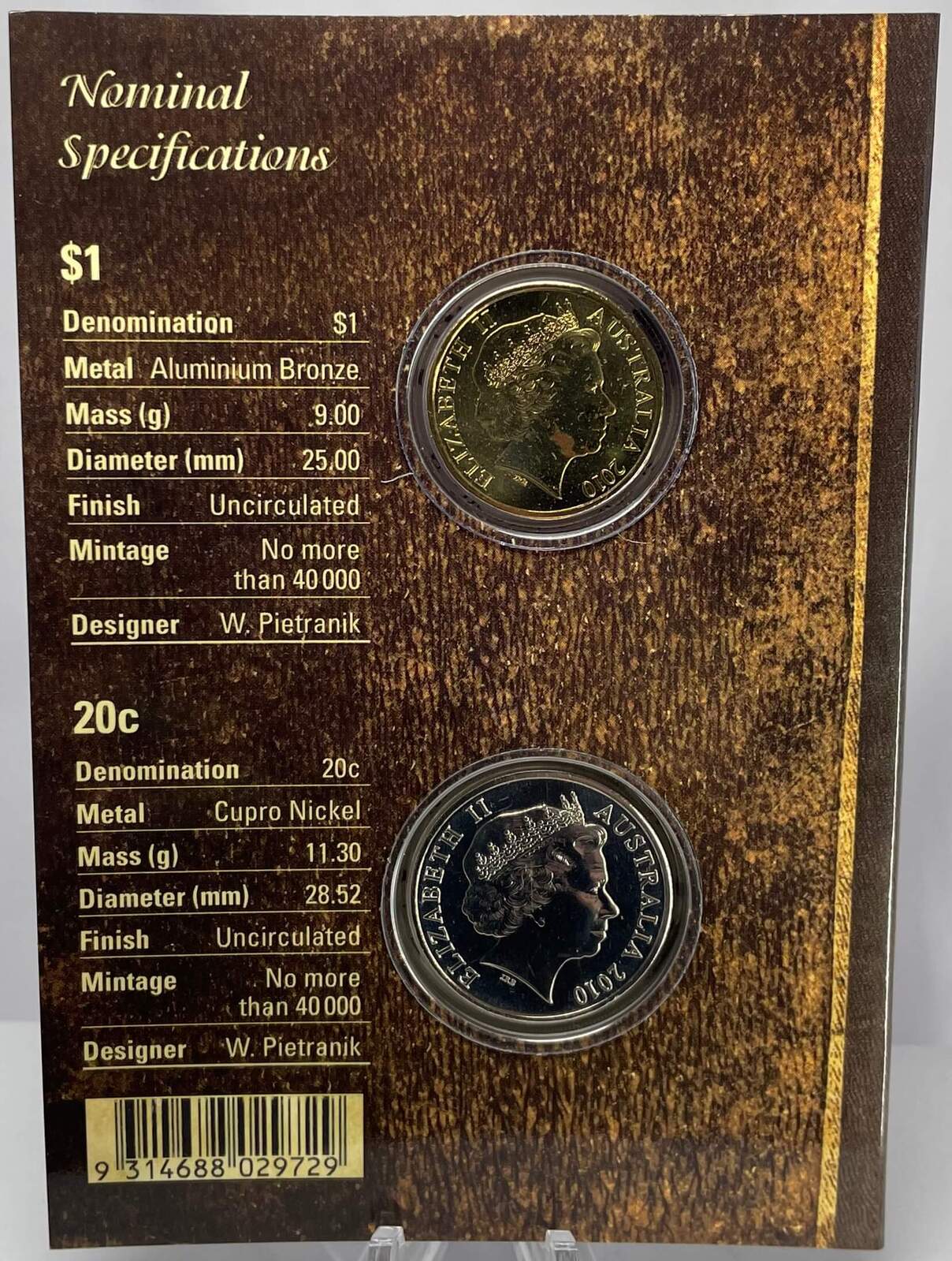 2010 2 Coin Mint Set Burke and Wills product image