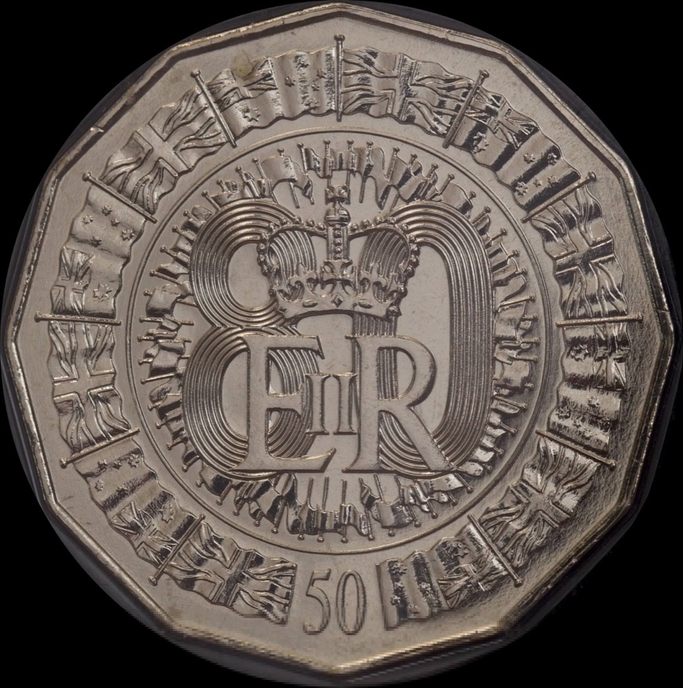 2006 50 Cent Uncirculated Coin Queen's 80th Birthday product image