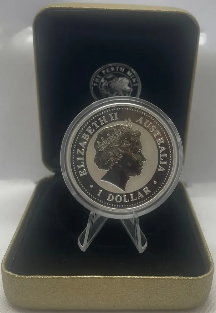 2008 Silver 1oz Gilded Coin Kookaburra ANDA Show Special product image