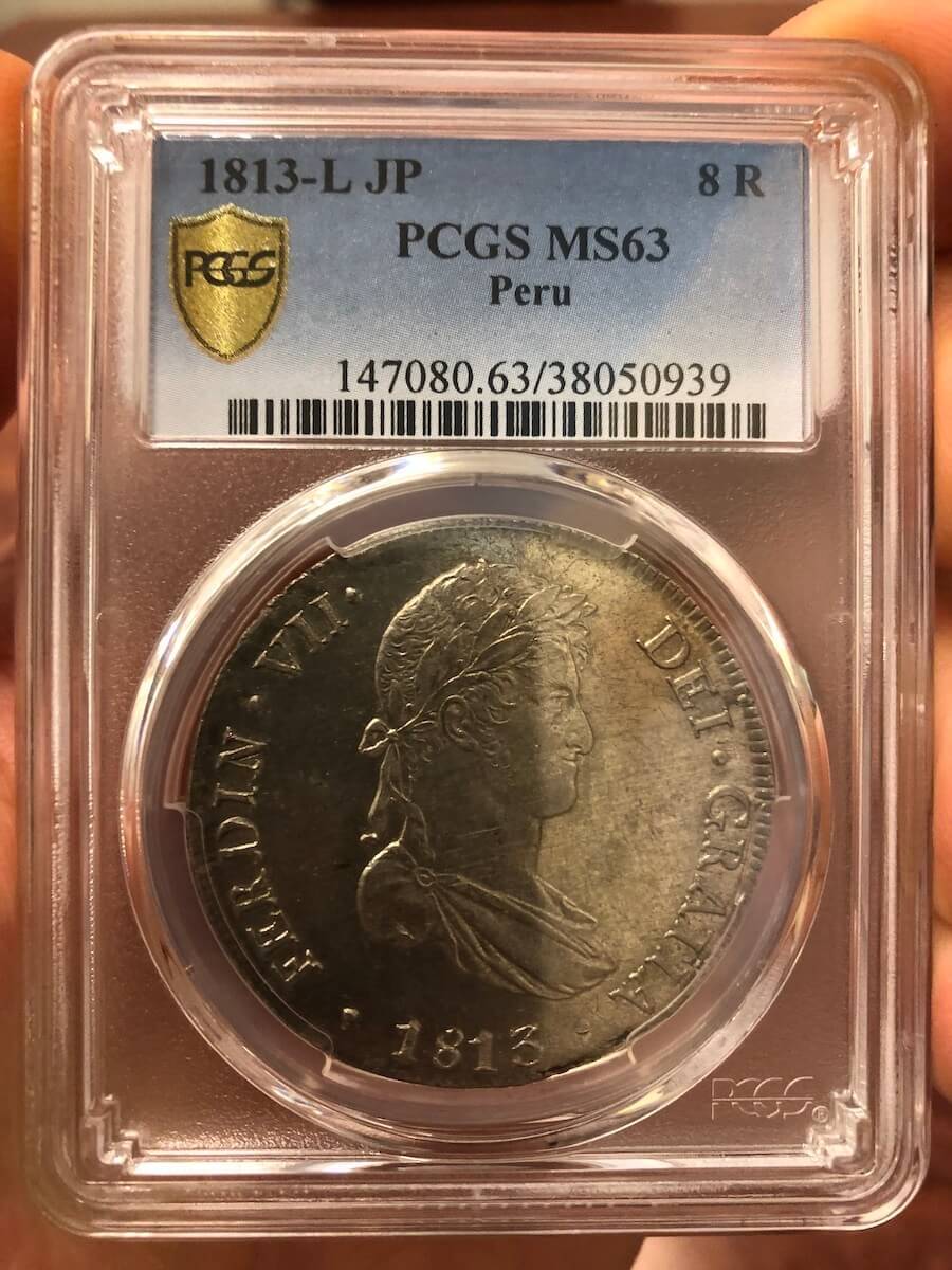 Peru 1813 Silver 8 Reales KM# 117.1 PCGS MS63 product image