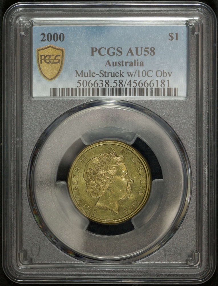 2000 One Dollar Ten Cent Mule about Unc (PCGS AU58) product image