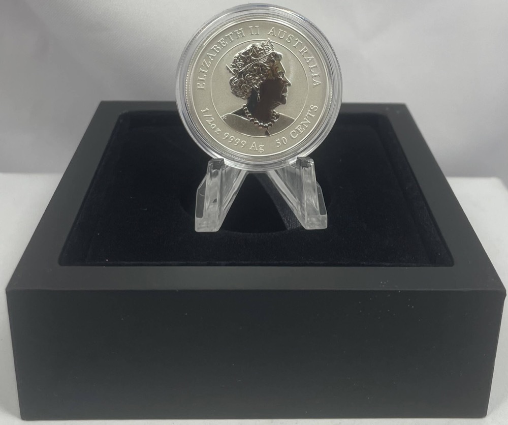 2023 Silver Lunar 1/2oz Coloured Proof Coin Series III Rabbit product image