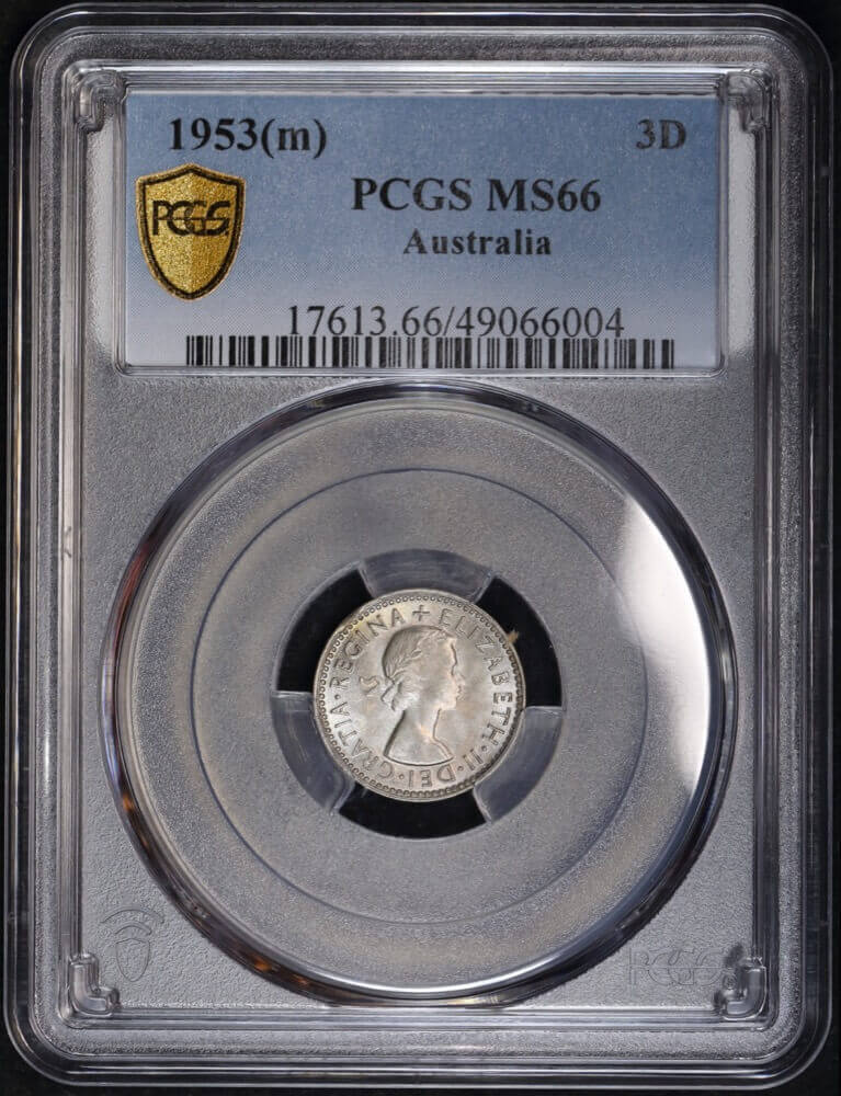 1953 Threepence Gem Unc (PCGS MS66) product image