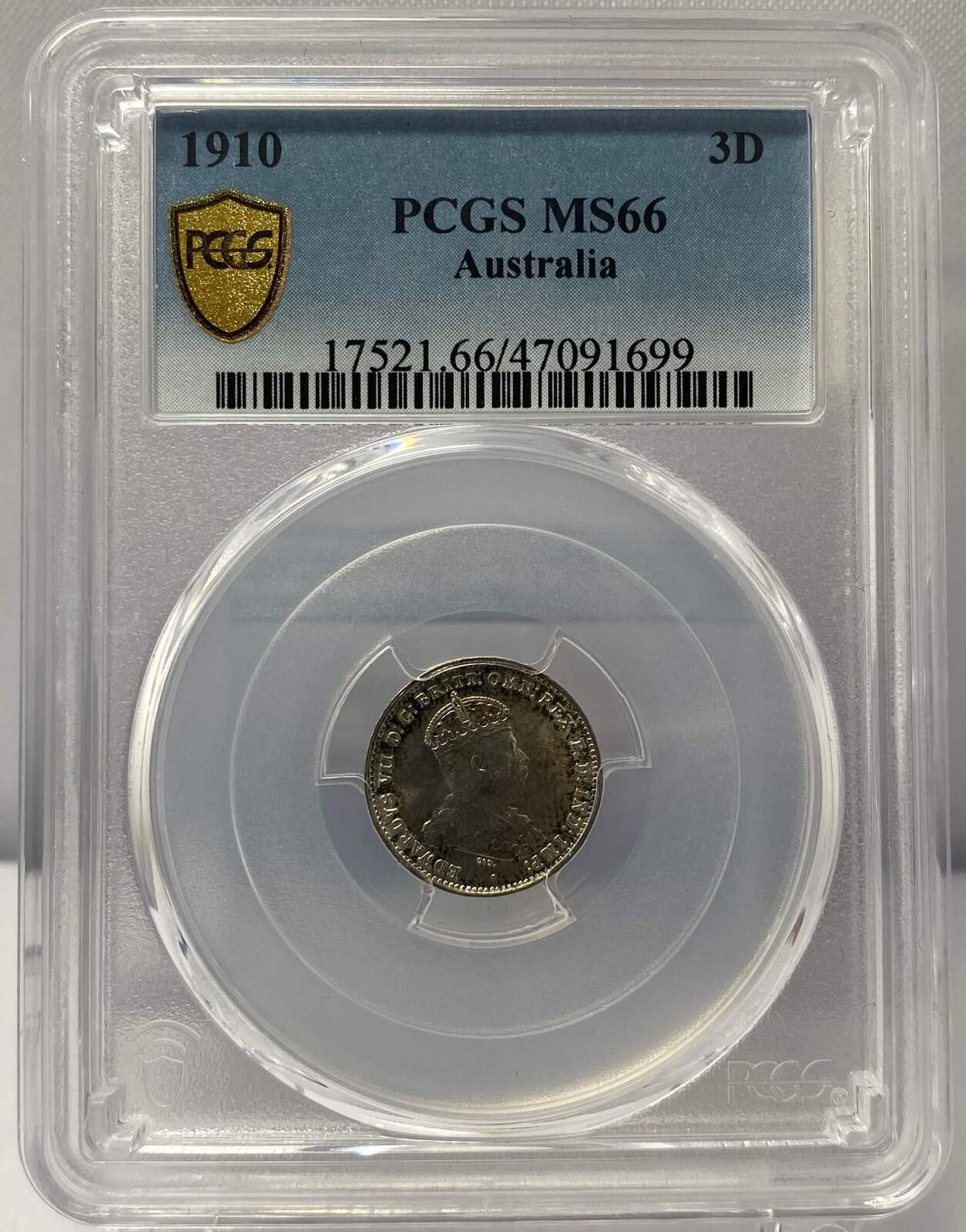 1910 Threepence Gem Unc (PCGS MS66) product image