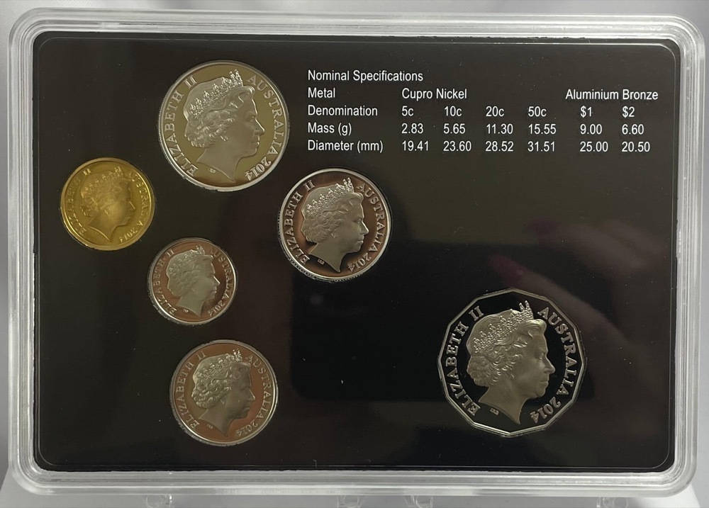 Australia 2014 Proof Coin Set Includes a Copper Nickel 1 Dollar Coin product image