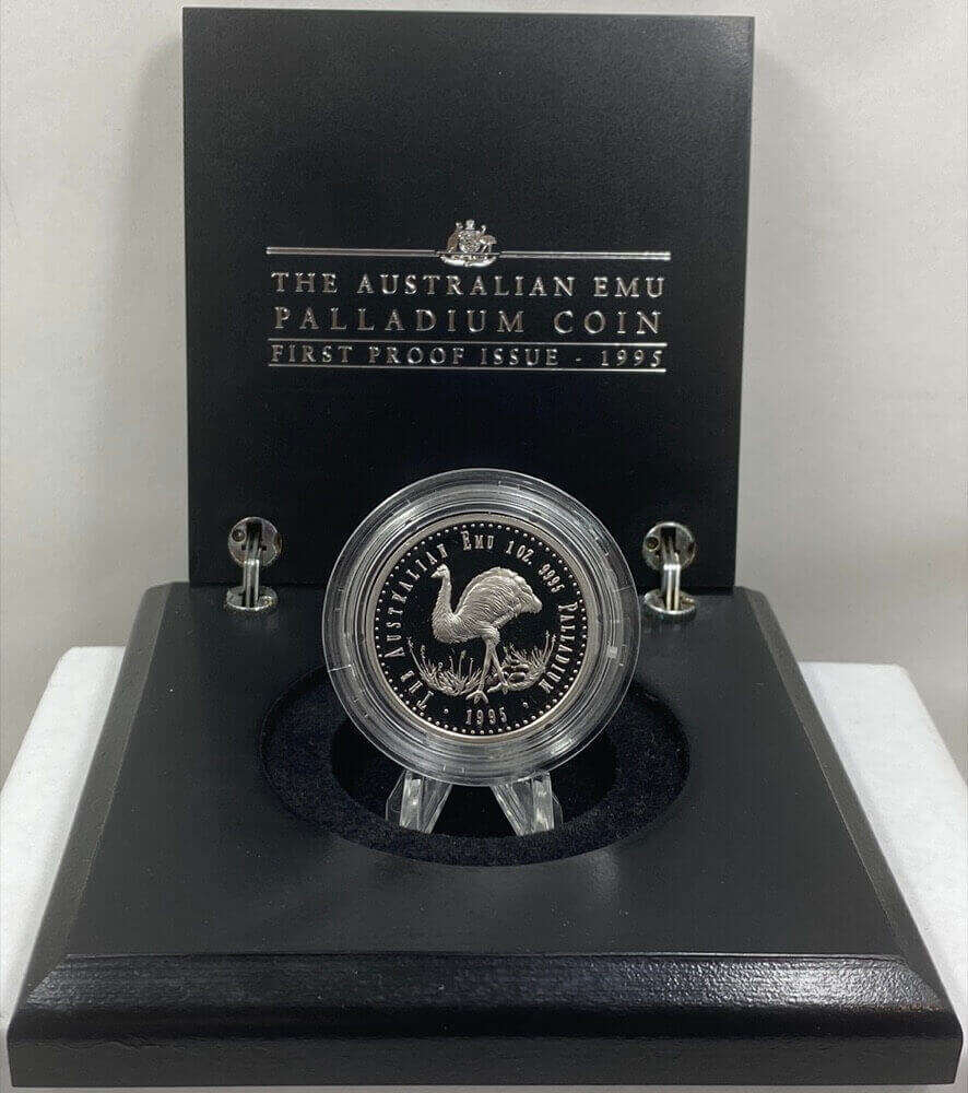 Australia 1oz Palladium 3 Coin Proof Set Emu 1995 to 1997 in Presentation Case product image