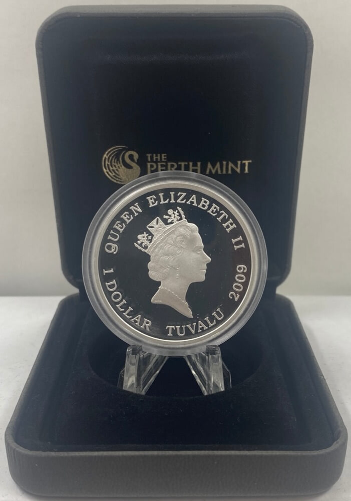 Tuvalu 2009 Silver 1 Dollar Proof Coin 20th Anniversary of The Fall of The Berlin Wall product image