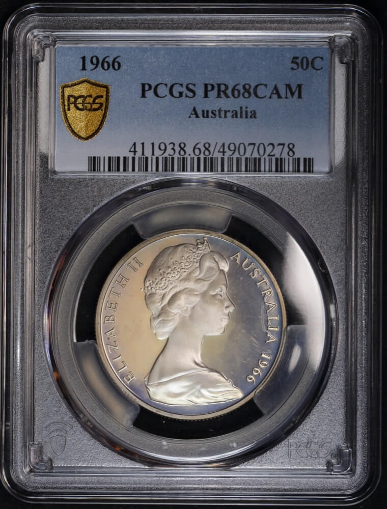 Australia 1966 Proof 50 Cent PCGS PR 68DCAM product image