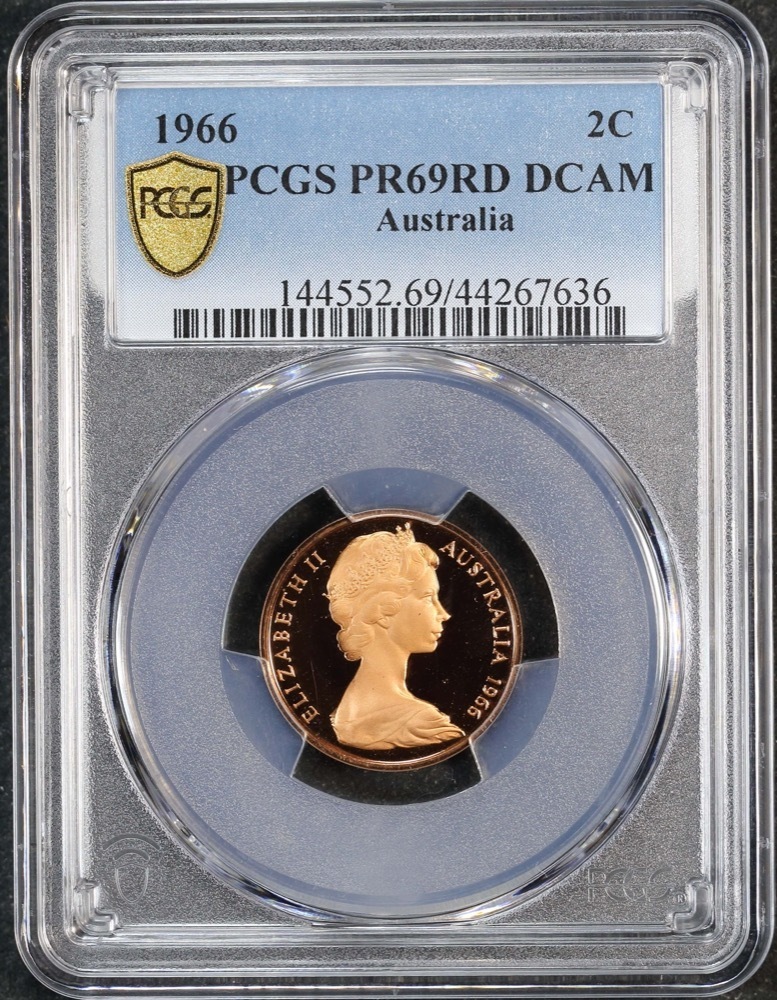 Australia 1966 Proof 2 Cents PCGS PR 69DCAM product image