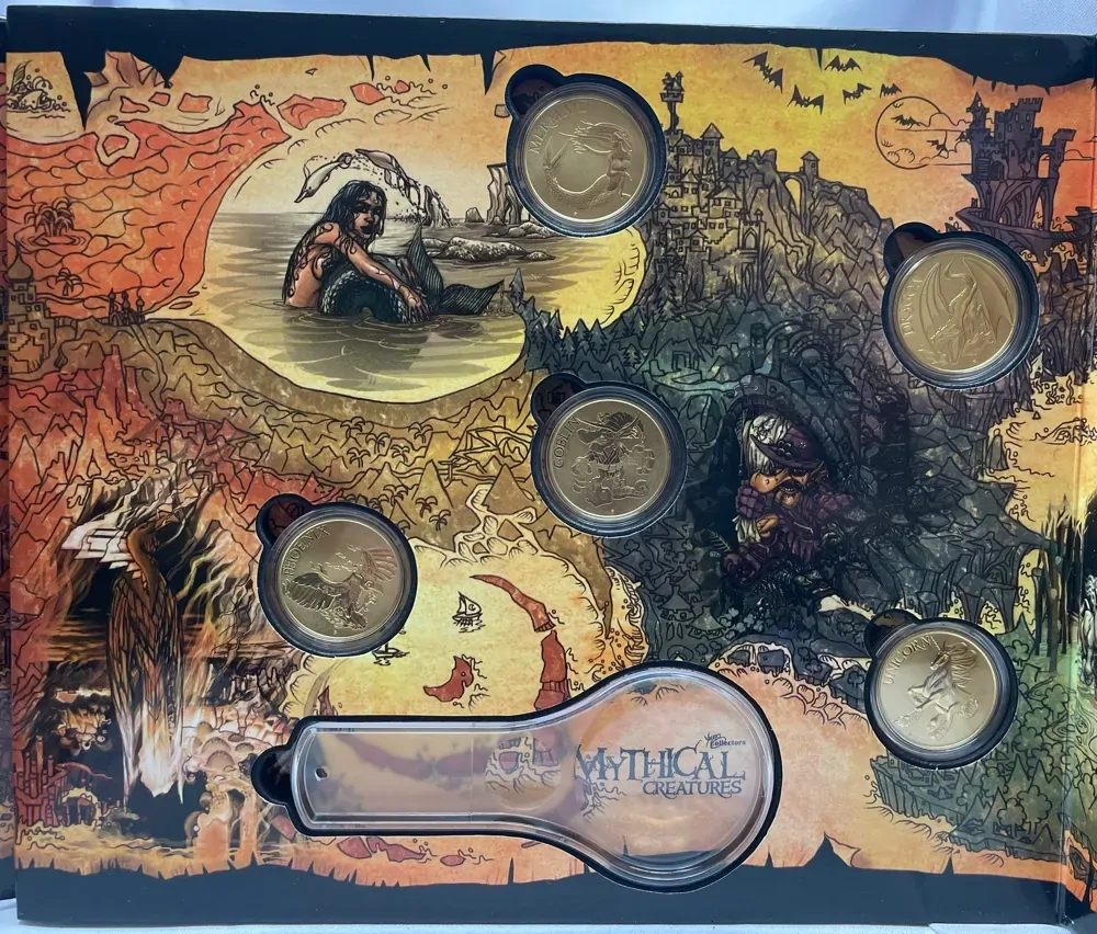 2011 1 Dollar Coin Set Young Collectors Mythical Creatures product image