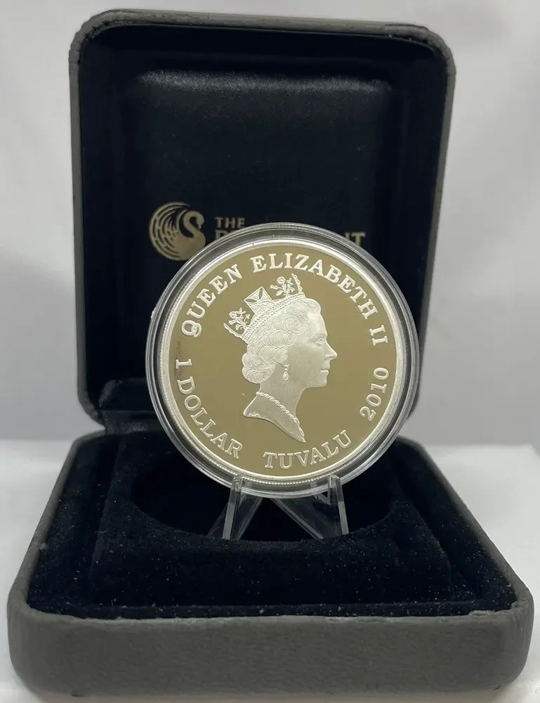 Tuvalu 2010 Silver 1 Ounce Proof  Reunification of Germany product image