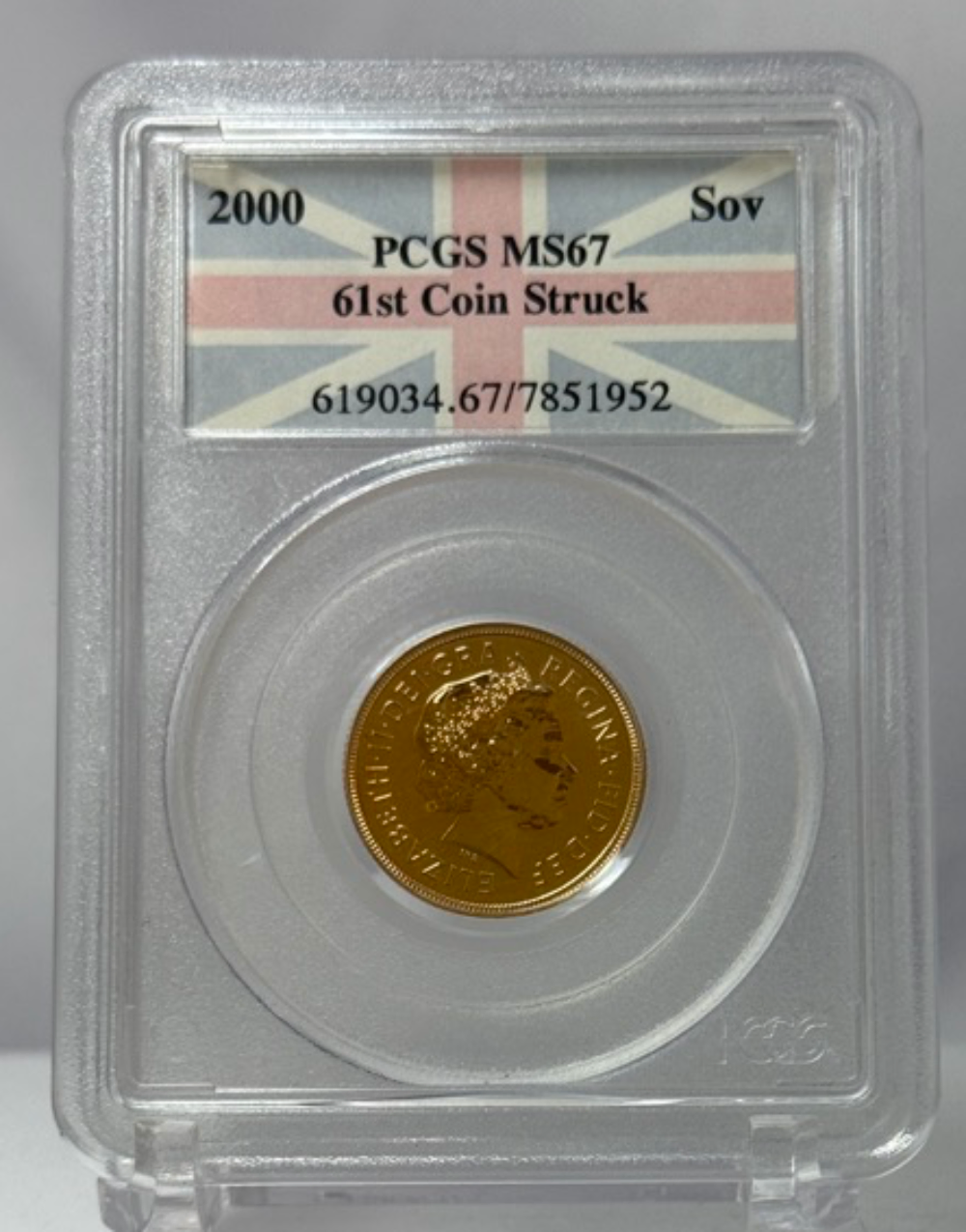 2000 Gold Sovereign Elizabeth II S# SC4 PCGS MS67 product image
