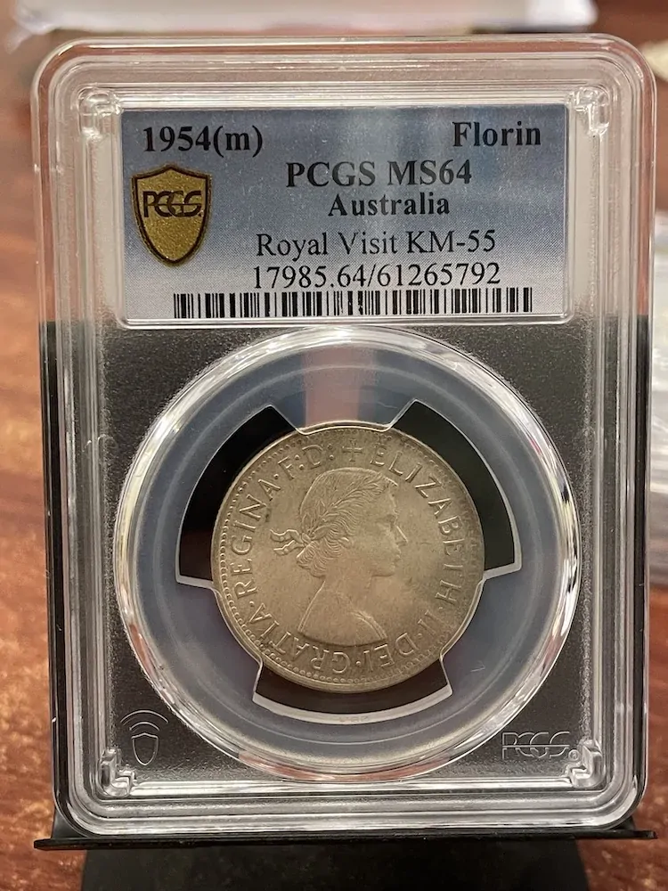 1954 Florin Royal Visit Choice Unc (PCGS MS64) product image