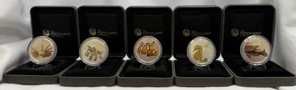 2009 - 2010 Silver Half Ounce Proof Five Coin Set - The Reef Series I product image
