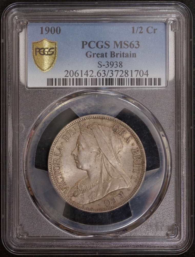 1900 Silver Half Crown Victoria S#3938 PCGS MS63 product image