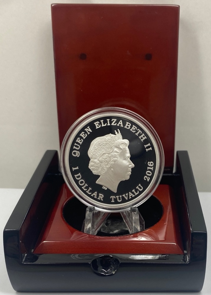 Tuvalu 2016 Silver 1 Dollar Proof Deadly and Dangerous - Australian Death Adder Snake product image