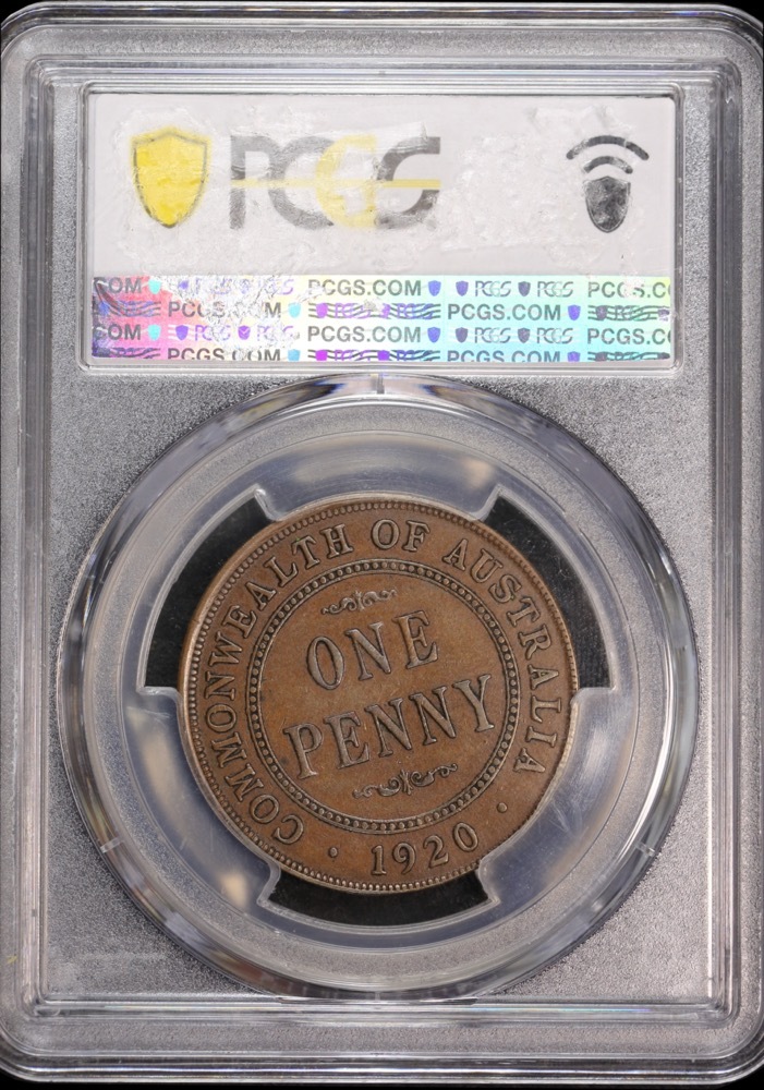 1920 Penny Dot Above Bottom Scroll English Obverse PCGS AU53 product image