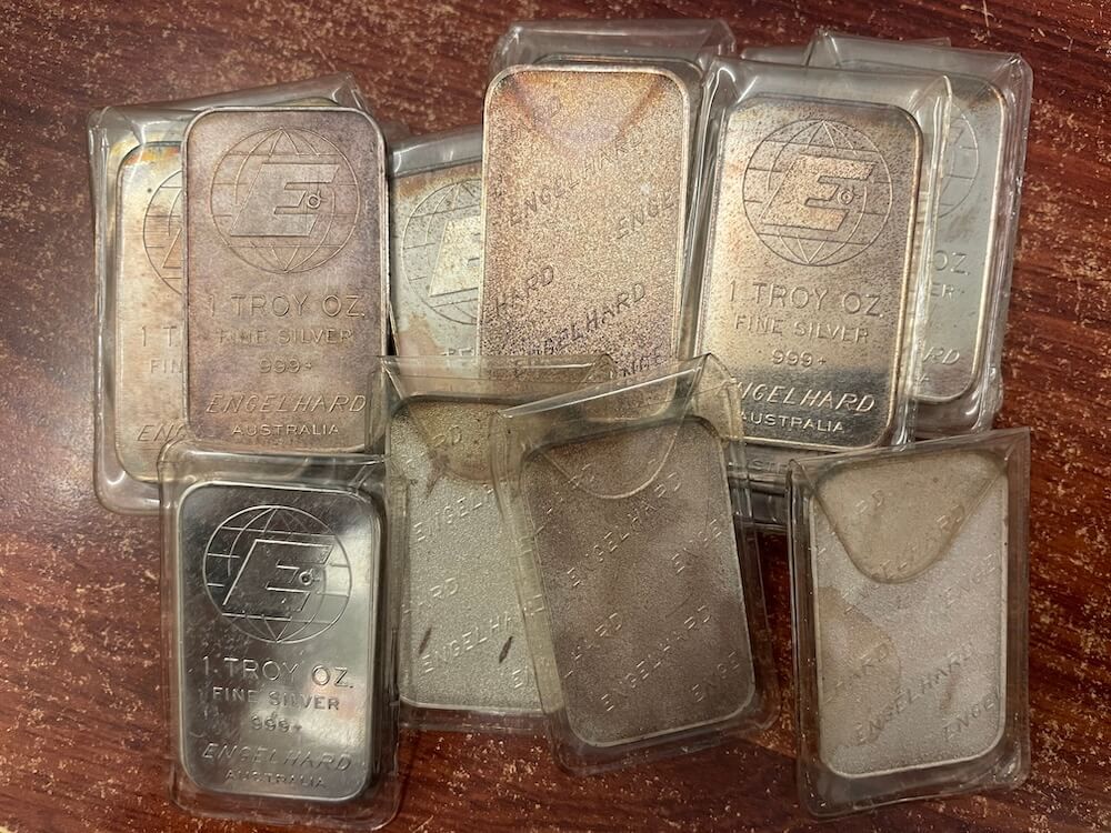 Silver One Ounce Rectangular Ingot Engelhard 99.9% circa 1980's product image