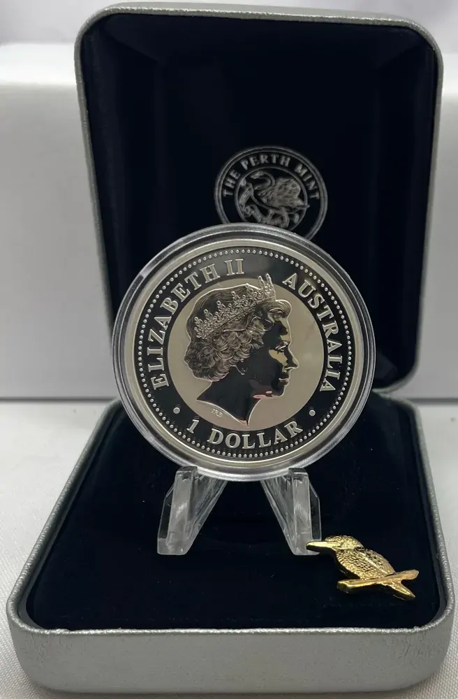 2007 Silver 1 Ounce Gilded Coin Kookaburra product image