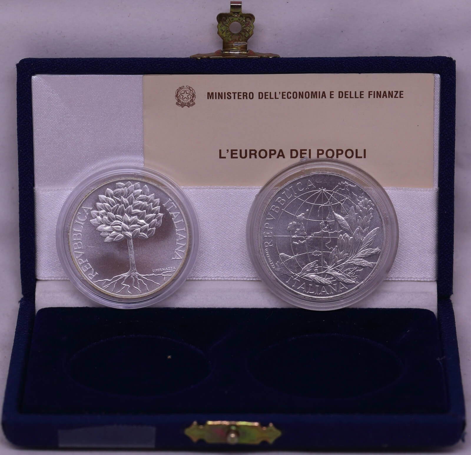 Italy 2003 Silver 2 Coin Set KM# 252/258 Uncirculated product image