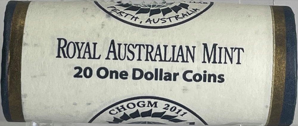 2011 One Dollar Coin Mint Roll CHOGM Perth - Heads / Tails product image