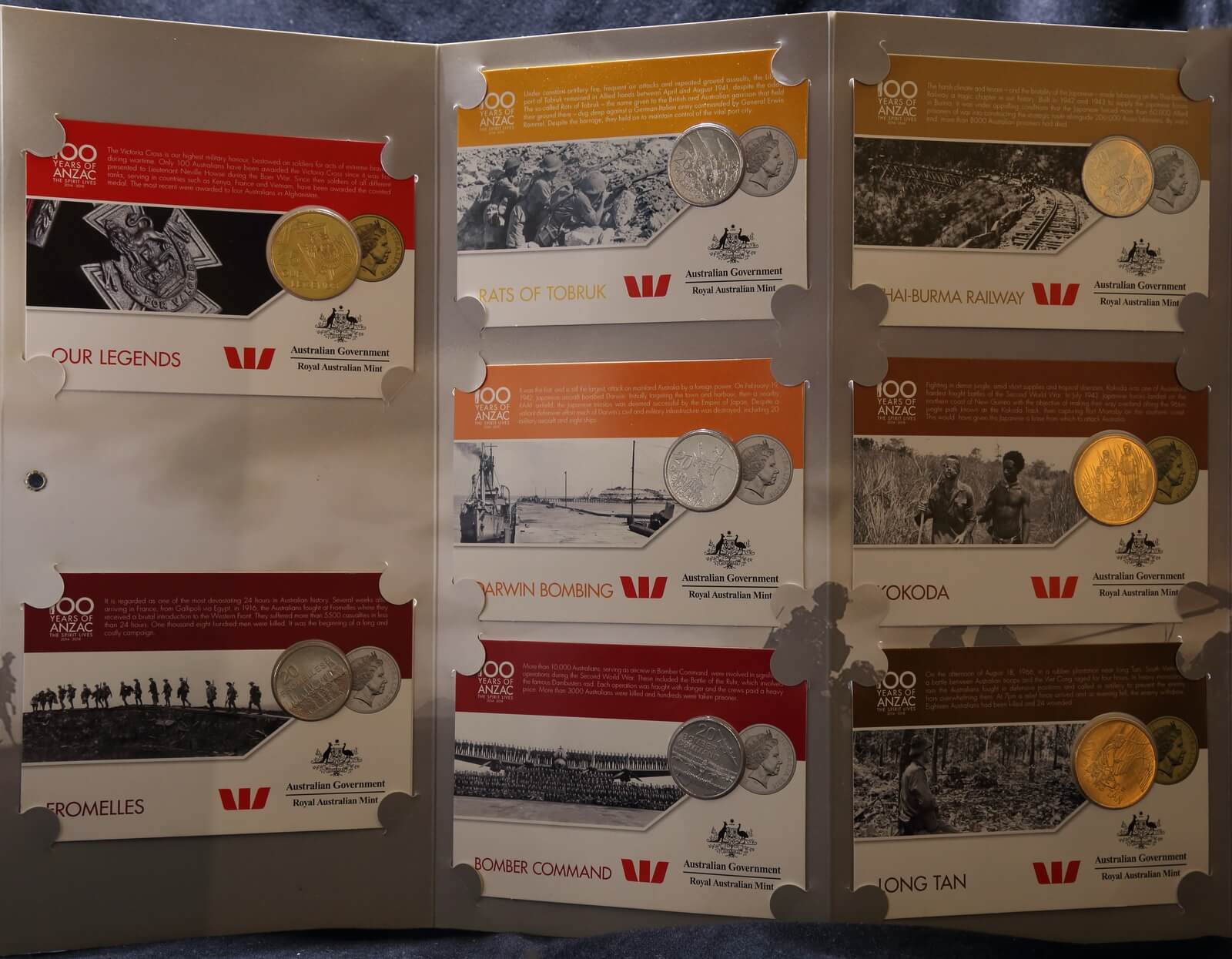 2016 14 Coin Set - Anzac to Afghanistan Complete in Folder product image