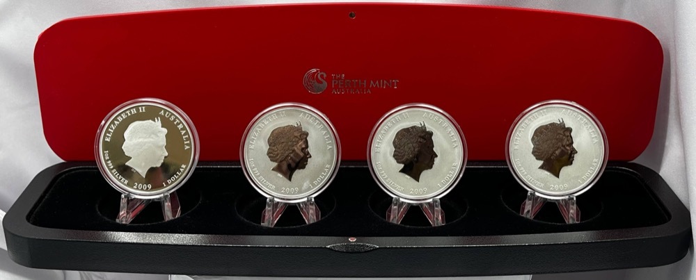 2009 Silver Lunar Four Coin Typeset Year of the Ox Series II product image