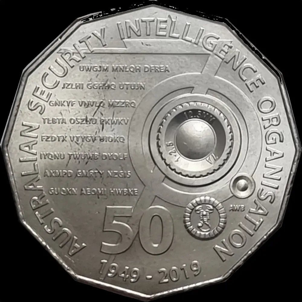 2019 50 Cent Uncirculated Coin ASIO Australian Spies & Spooks product image