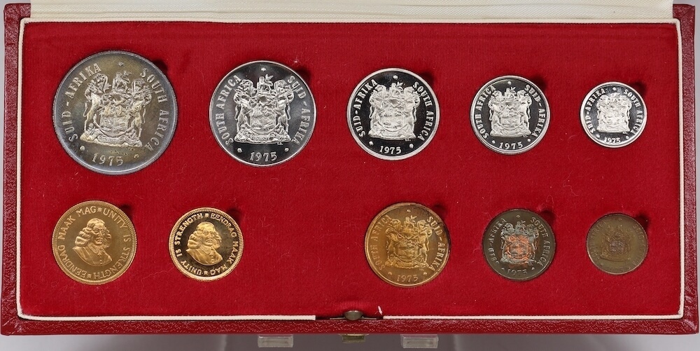 South Africa 1975 Long Proof Coin Set KM# PS93 FDC product image