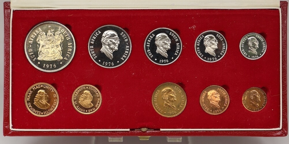 South Africa 1976 Long Proof Coin Set KM# PS96 FDC product image