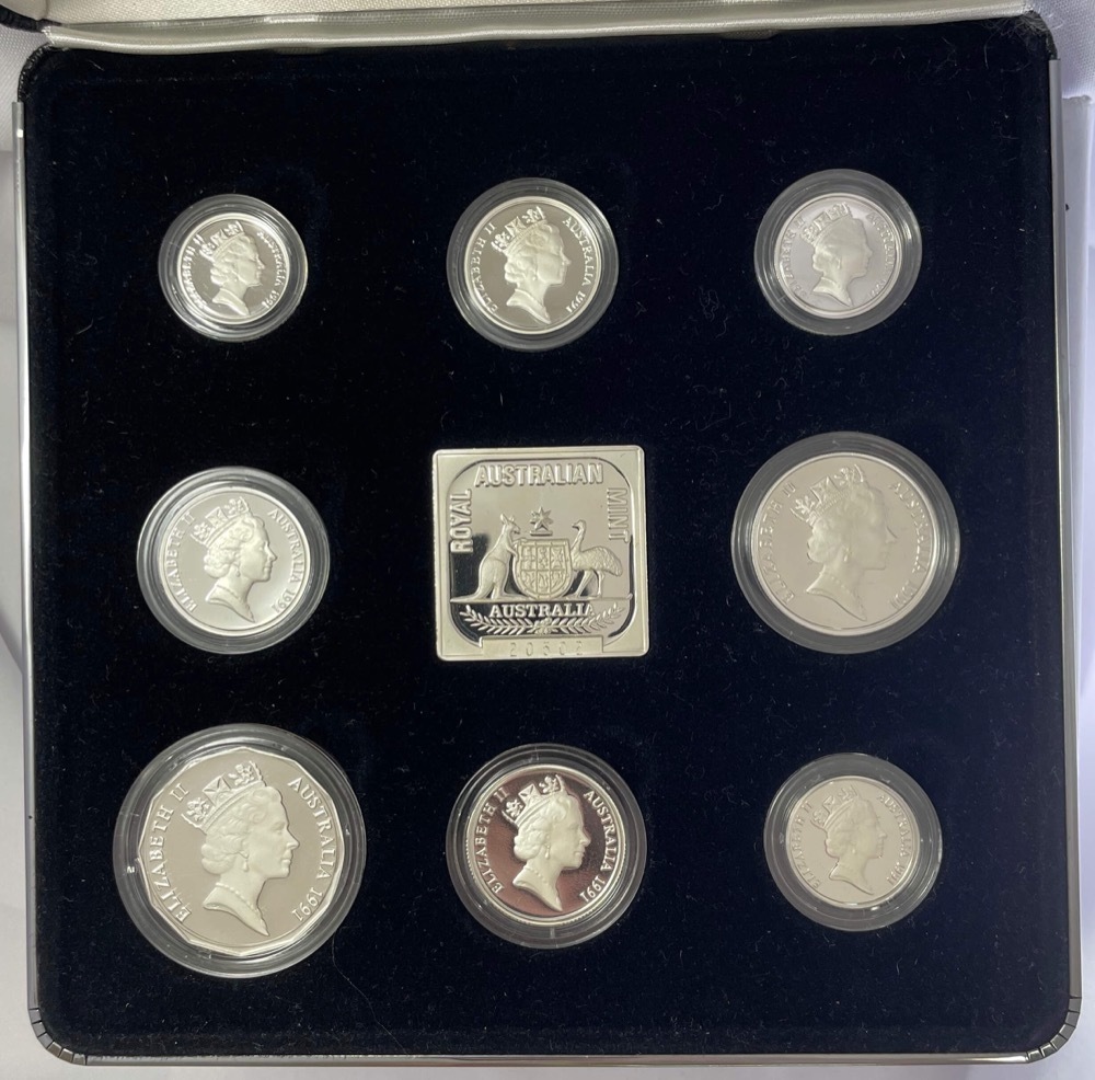 1991 Masterpieces in Silver 25th Anniversary Of Decimal Currency Damaged Box product image