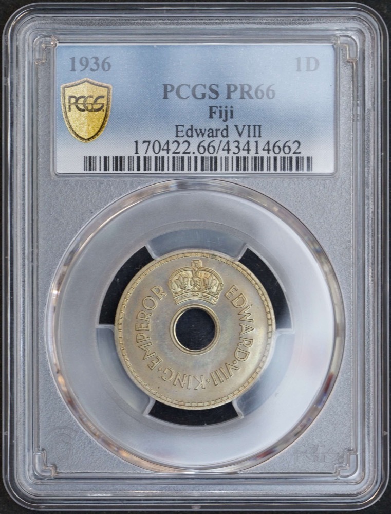 Fiji 1936 Copper Nickel Proof Penny KM#6 PCGS PR66 product image