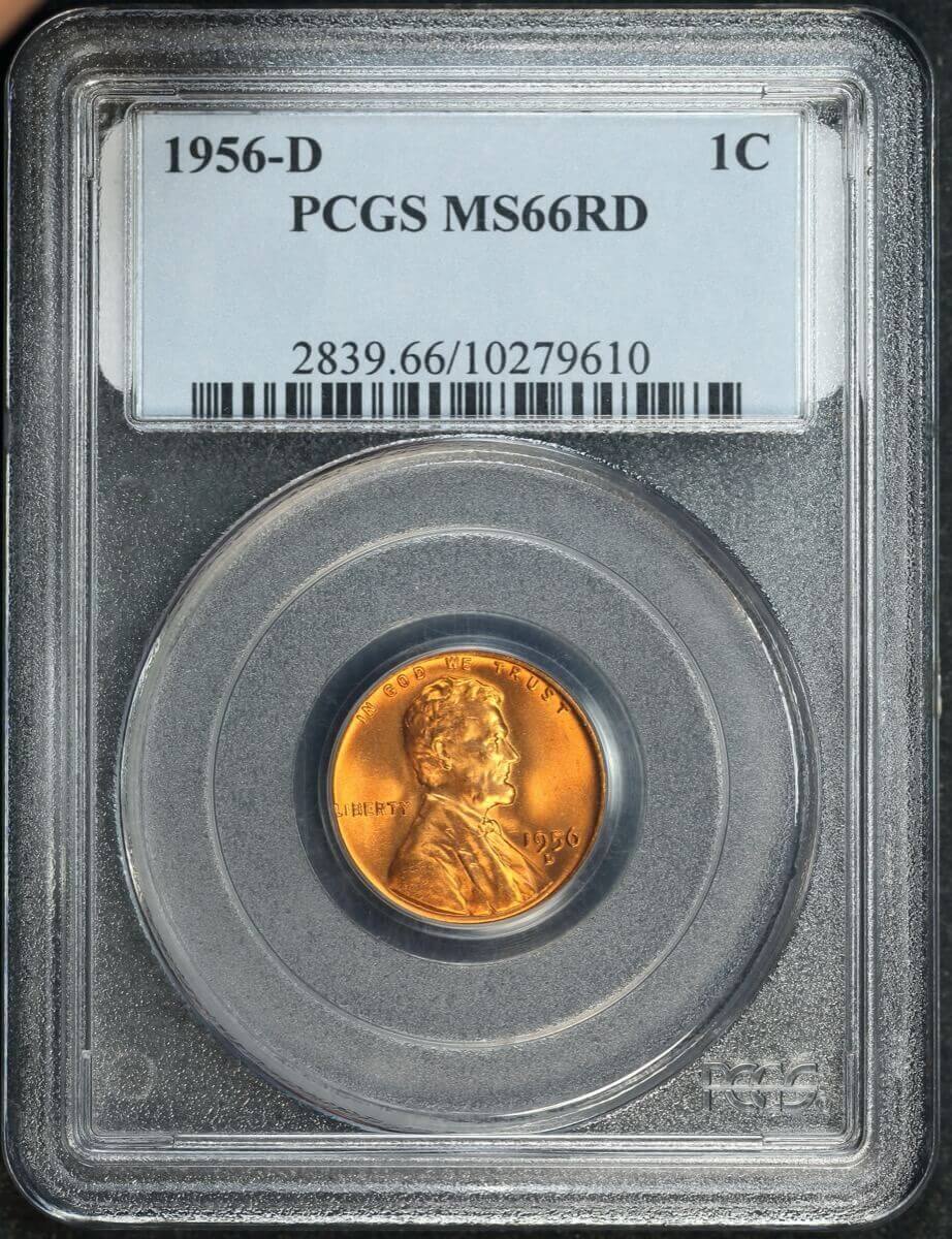 United States 1956-D Copper Cent KM# A 132 PCGS MS66RD product image