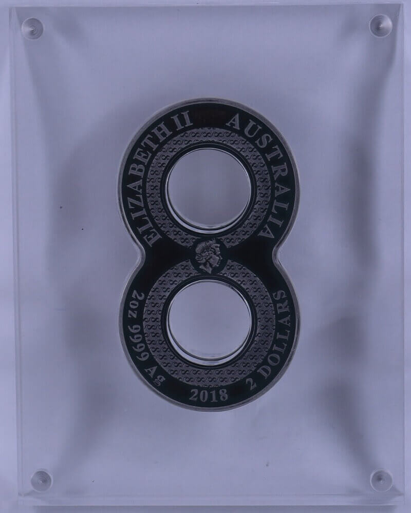 2018 Silver Two Ounce Proof Coin Figure 8 Dragon product image