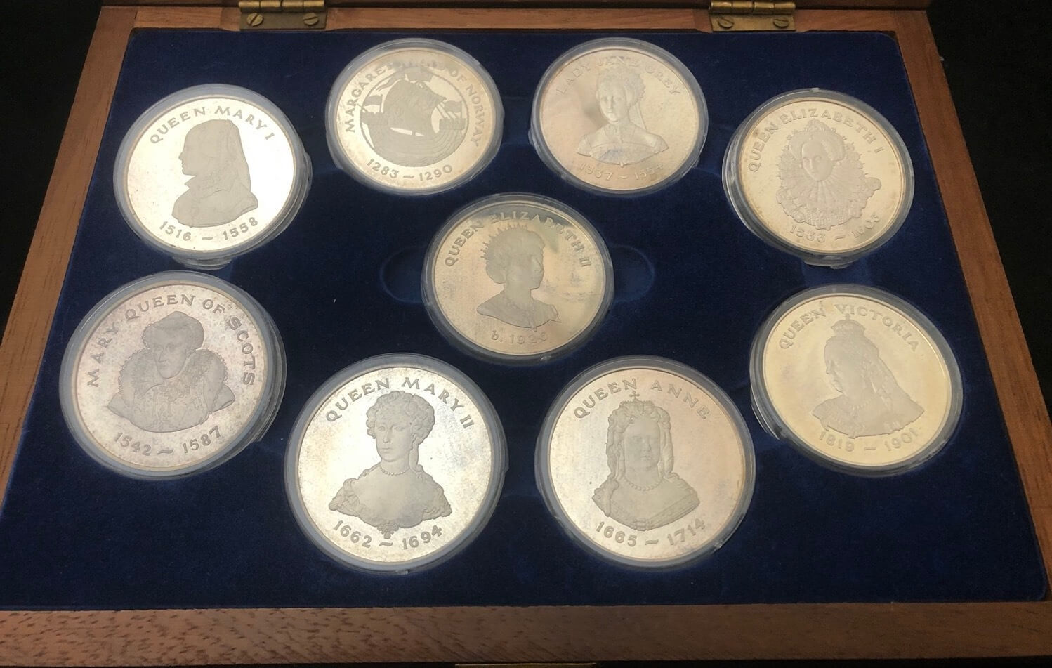 Queens of the British Isles Silver Medallion Set 11.96ozt ASW product image