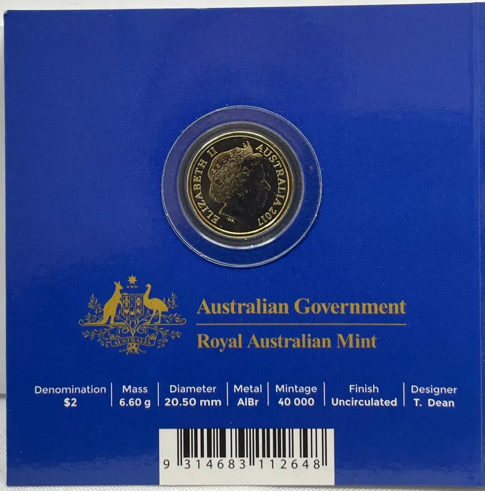 2017 2 Dollar Coin C Mintmark in Folder Lest We Forget  product image