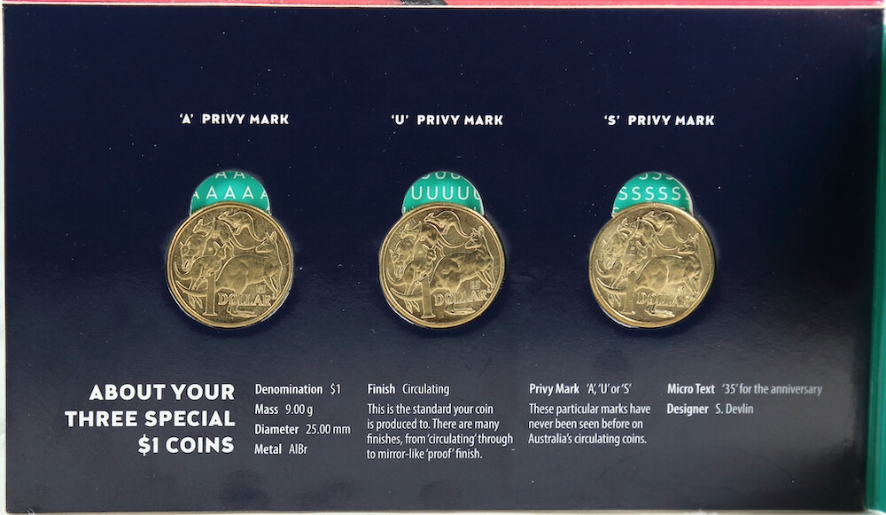 2019 Dollar Discovery $1 Coin Set Red Folder - AUS Privy Mark product image