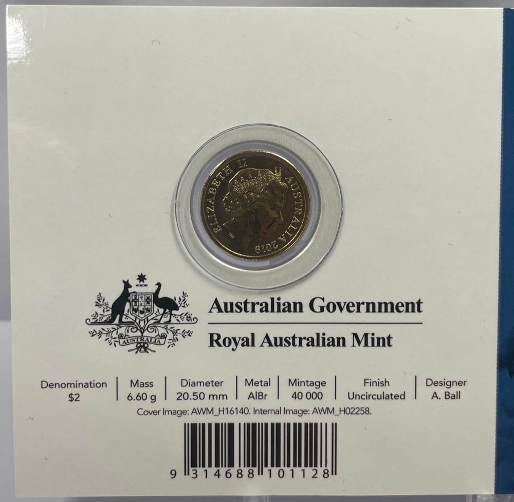 2019 Coloured Coin C Mintmark in Folder Repatriation Bring Them Home product image