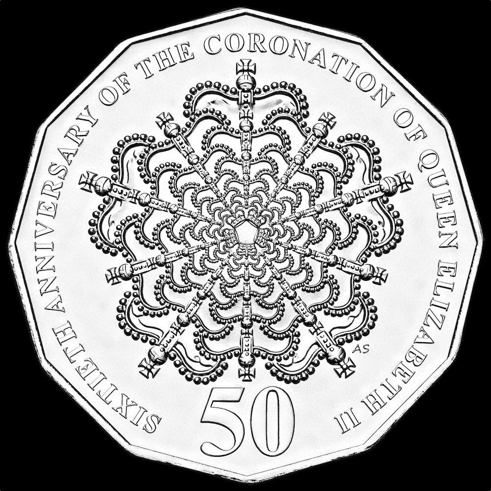 2013 50 Cent Uncirculated Coin 60th Coronation Anniversary product image
