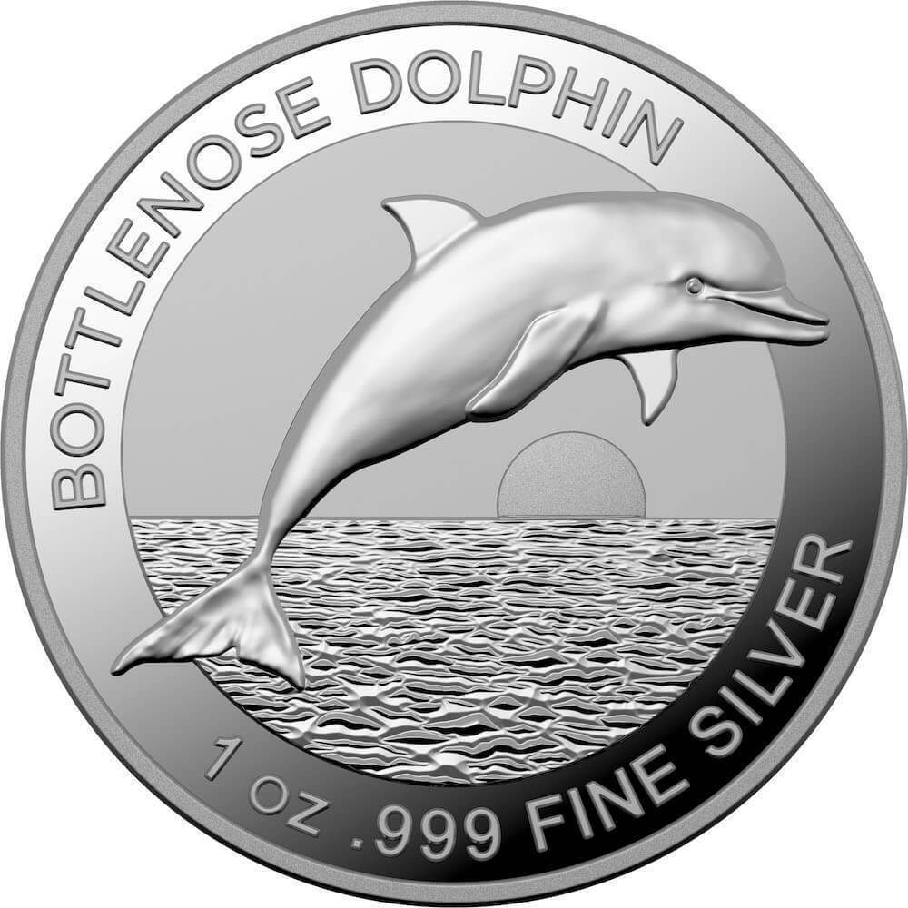 2019 Silver 5 Dollar High Relief Proof Coin Bottlenose Dolphin product image