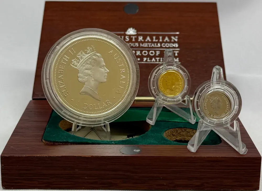 1996 Gold Platinum Silver Family of Precious Metals Unc Coin Set product image